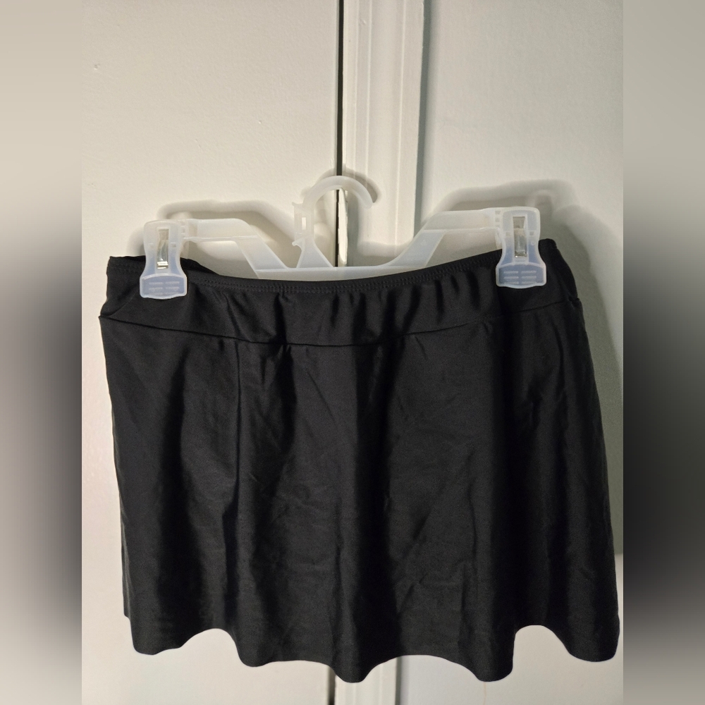Time and Tru Classic Black Swim Bottom Skirt Built In Bikini